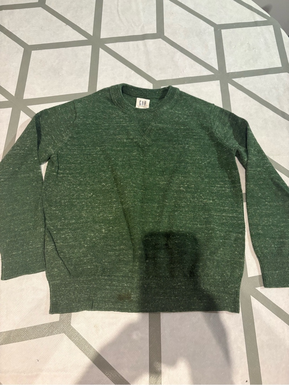 3/15$ GAP Men's Heathered Dark Green Crewneck Sweater